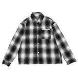 CODDIWOMPLE BLACK PLAID FLANNEL SHIRT
