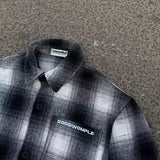 CODDIWOMPLE BLACK PLAID FLANNEL SHIRT