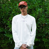 BLAZE WHITE LONG SLEEVE TEE - CODDIWOMPLE