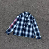 CODDIWOMPLE BLUE PLAID FLANNEL SHIRT