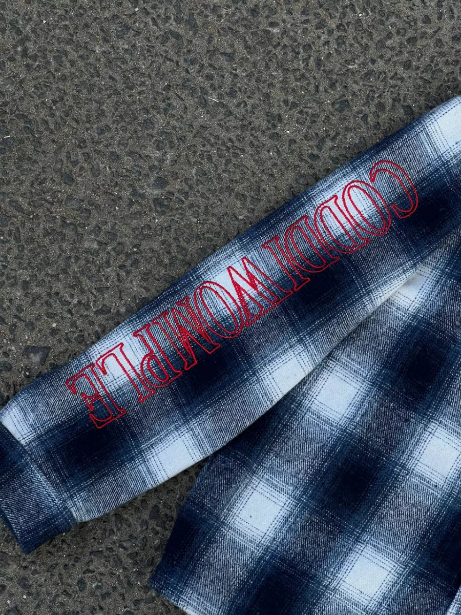 CODDIWOMPLE BLUE PLAID FLANNEL SHIRT - CODDIWOMPLE