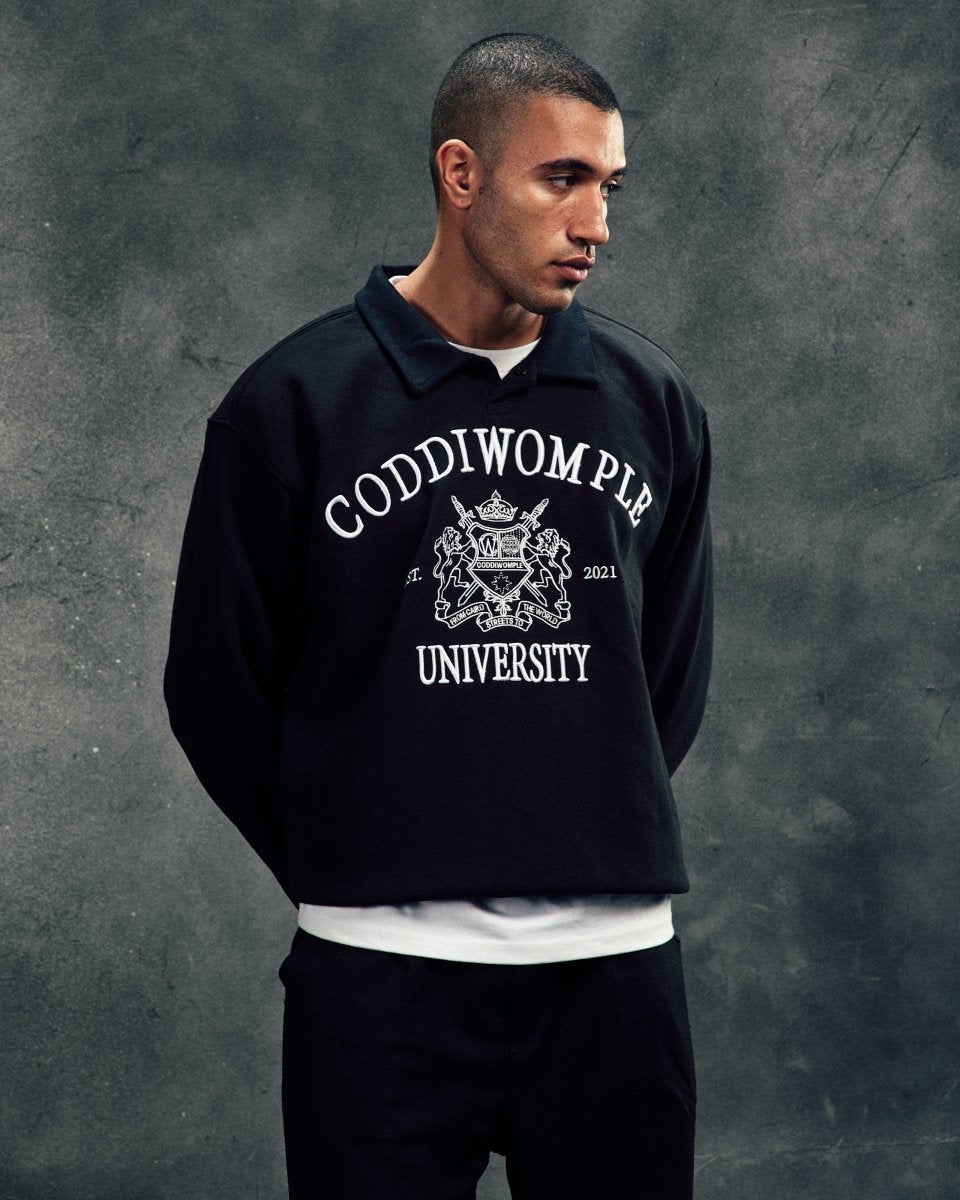 CODDIWOMPLE UNIVERSITY POLO IN BLACK - CODDIWOMPLE