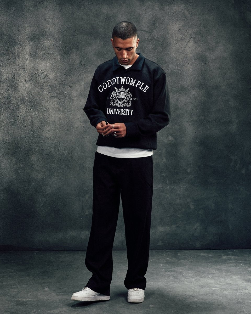 CODDIWOMPLE UNIVERSITY POLO IN BLACK - CODDIWOMPLE