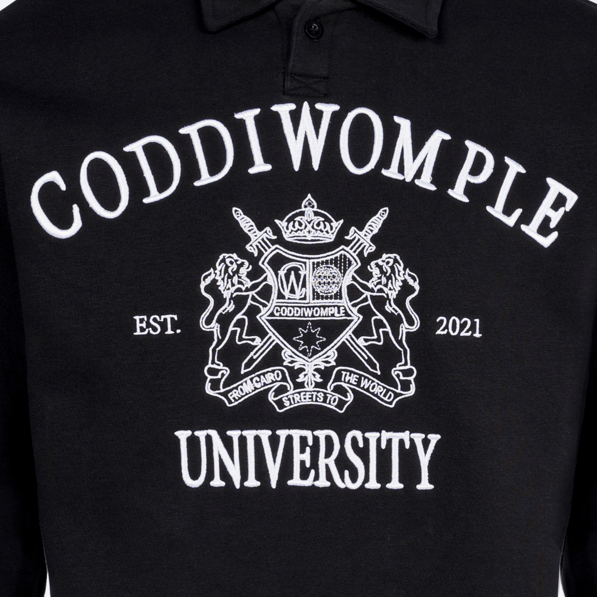 CODDIWOMPLE UNIVERSITY POLO IN BLACK - CODDIWOMPLE