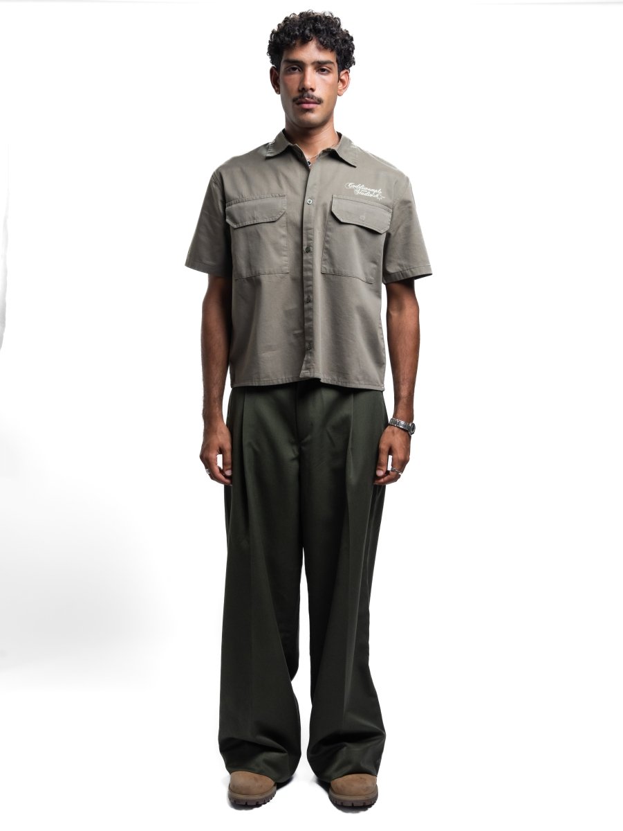 OLIVE WORK SHIRT - CODDIWOMPLE