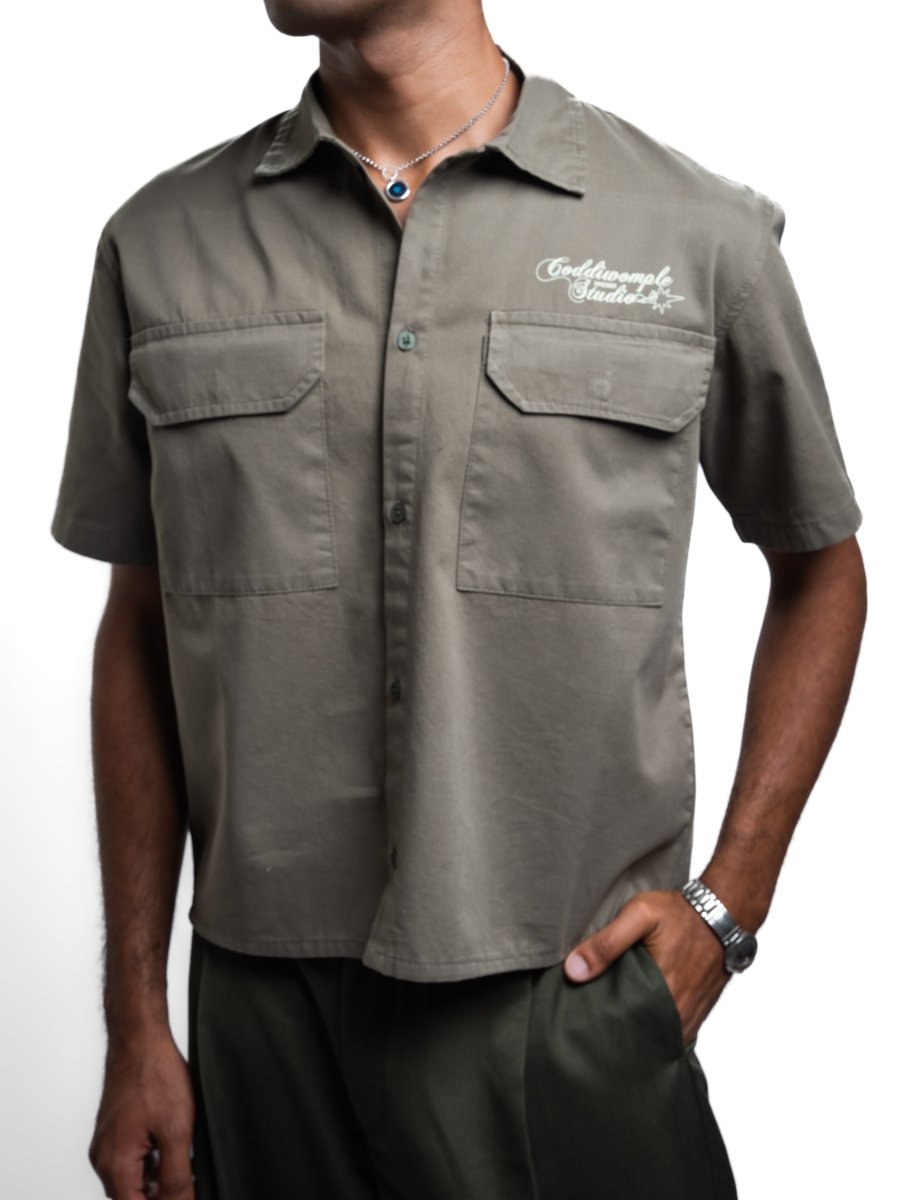 OLIVE WORK SHIRT - CODDIWOMPLE