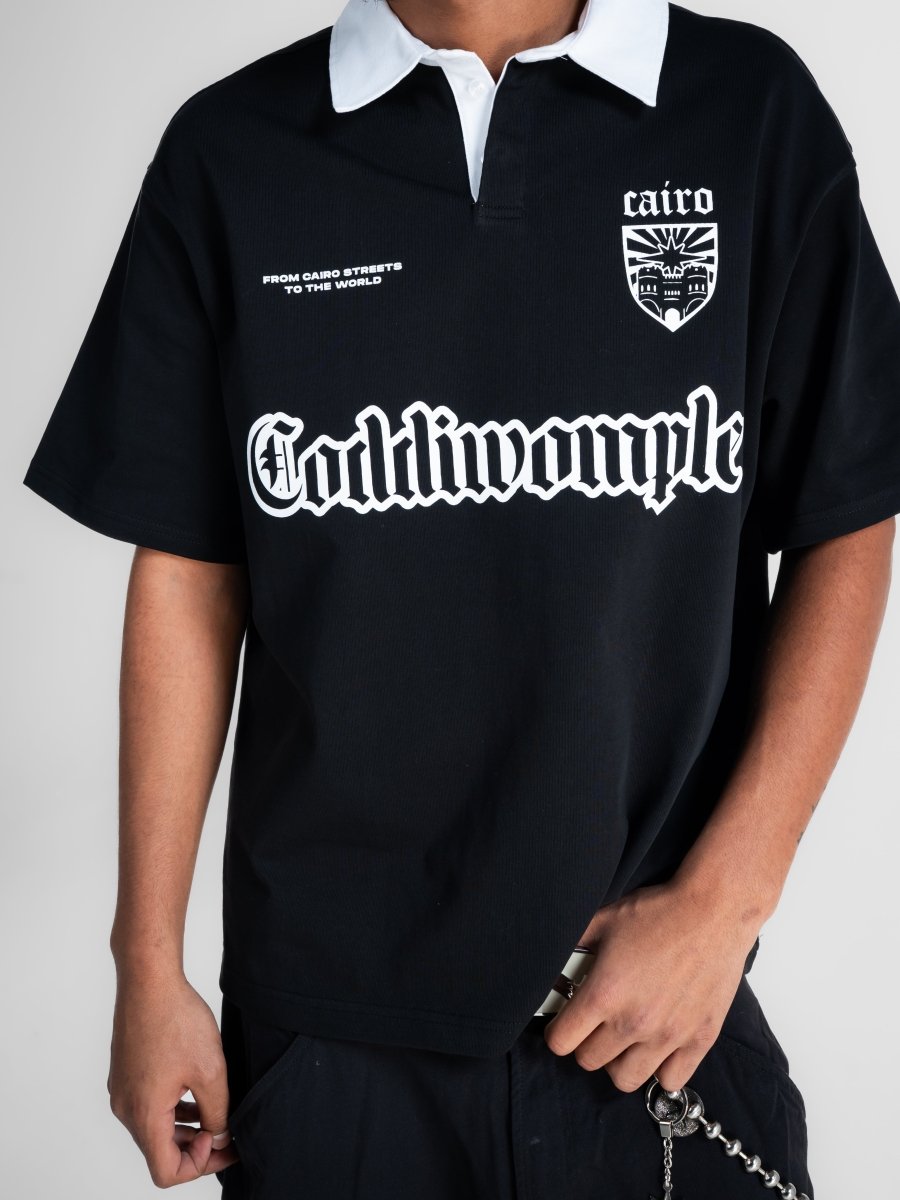 POLO BLACK TEE - CODDIWOMPLE
