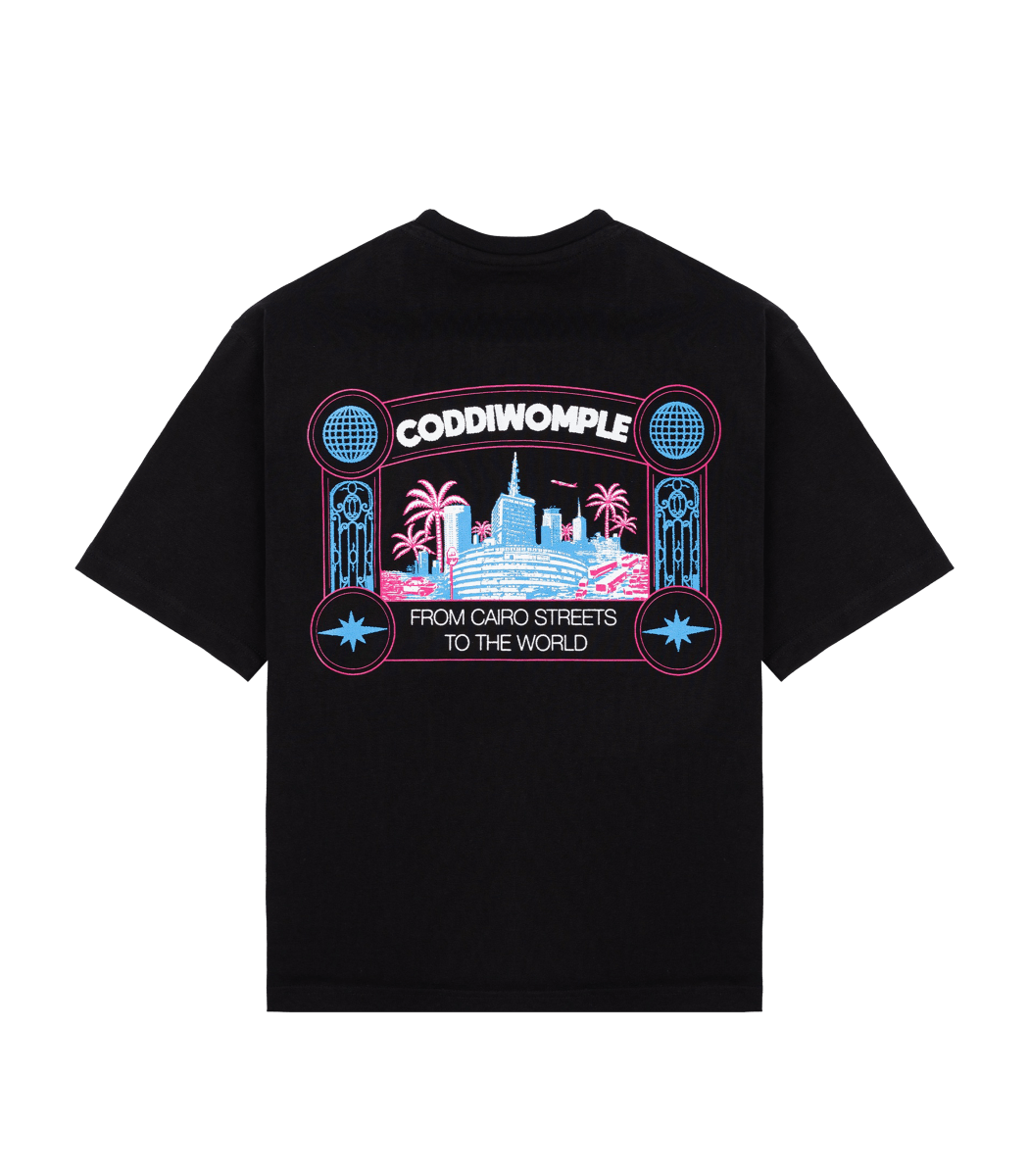 RETRO CITY BLACK TEE - CODDIWOMPLE