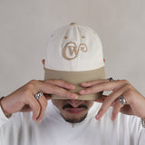 CW 2-TONE BEIGE/WHITE CAP
