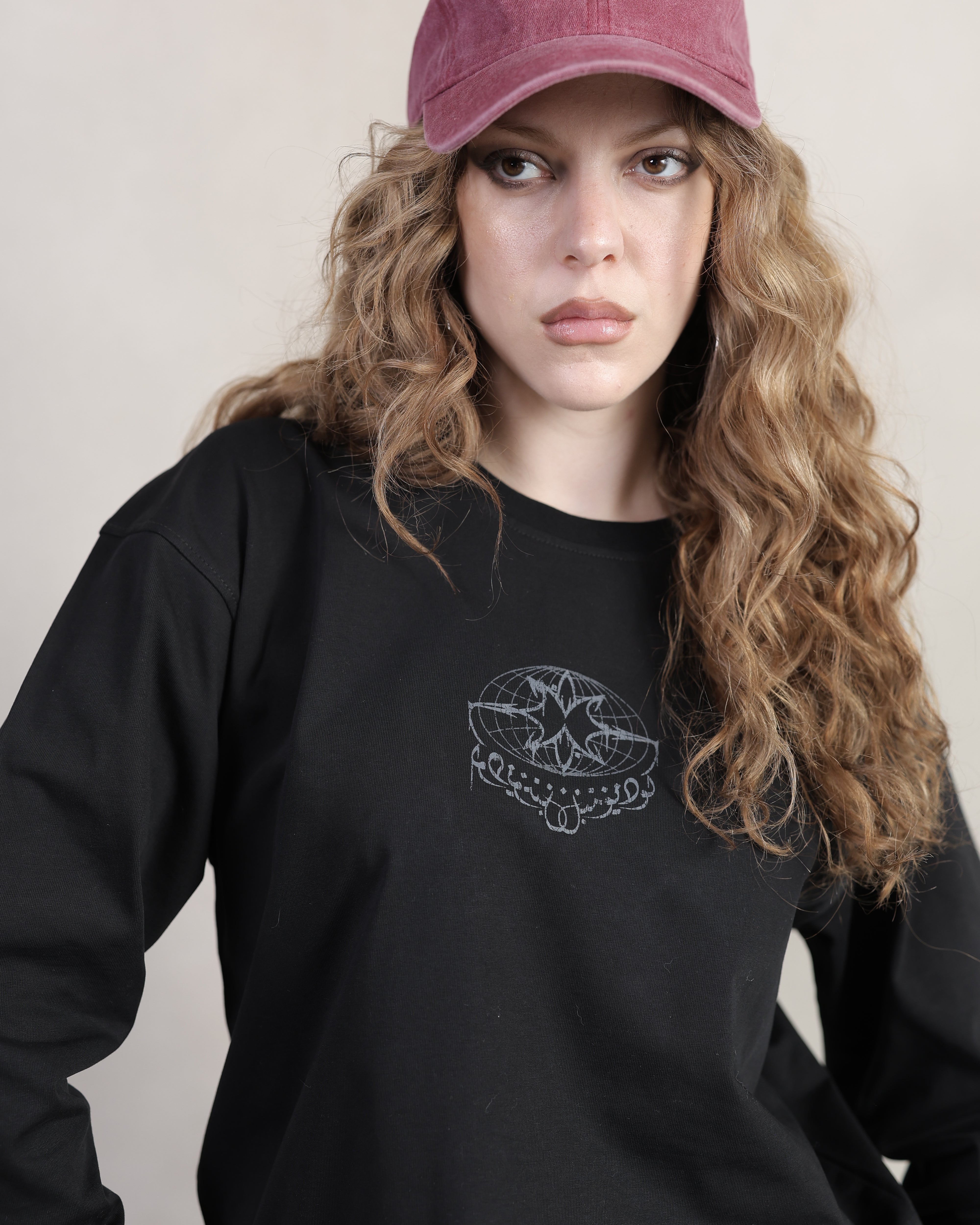 STENCIL WASHED PLUM CAP