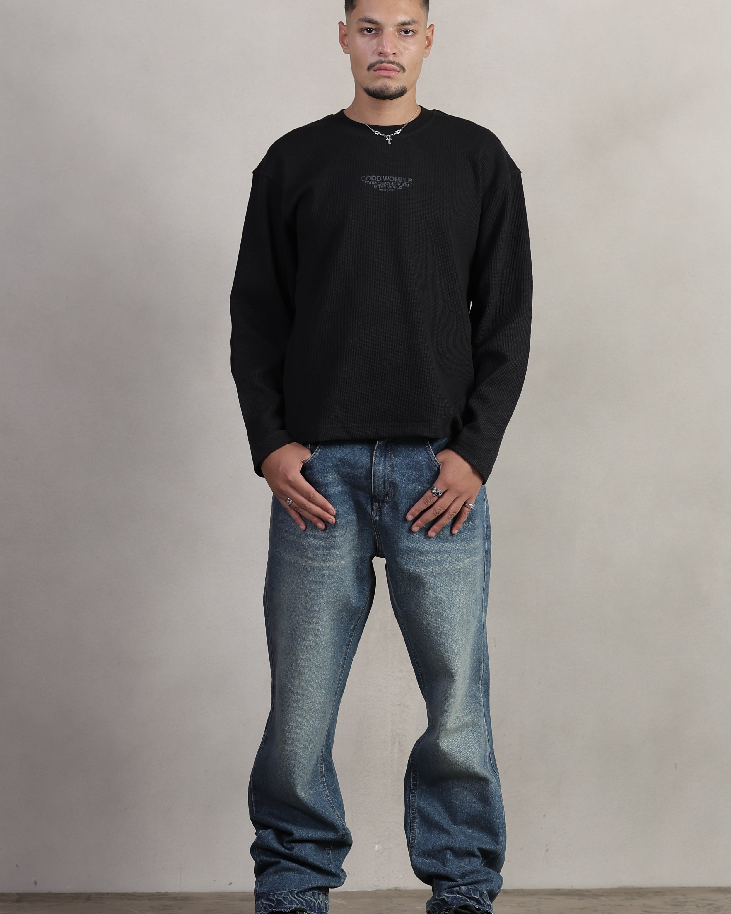 RUST WAFFLE LONG SLEEVE