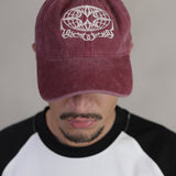 STENCIL WASHED PLUM CAP