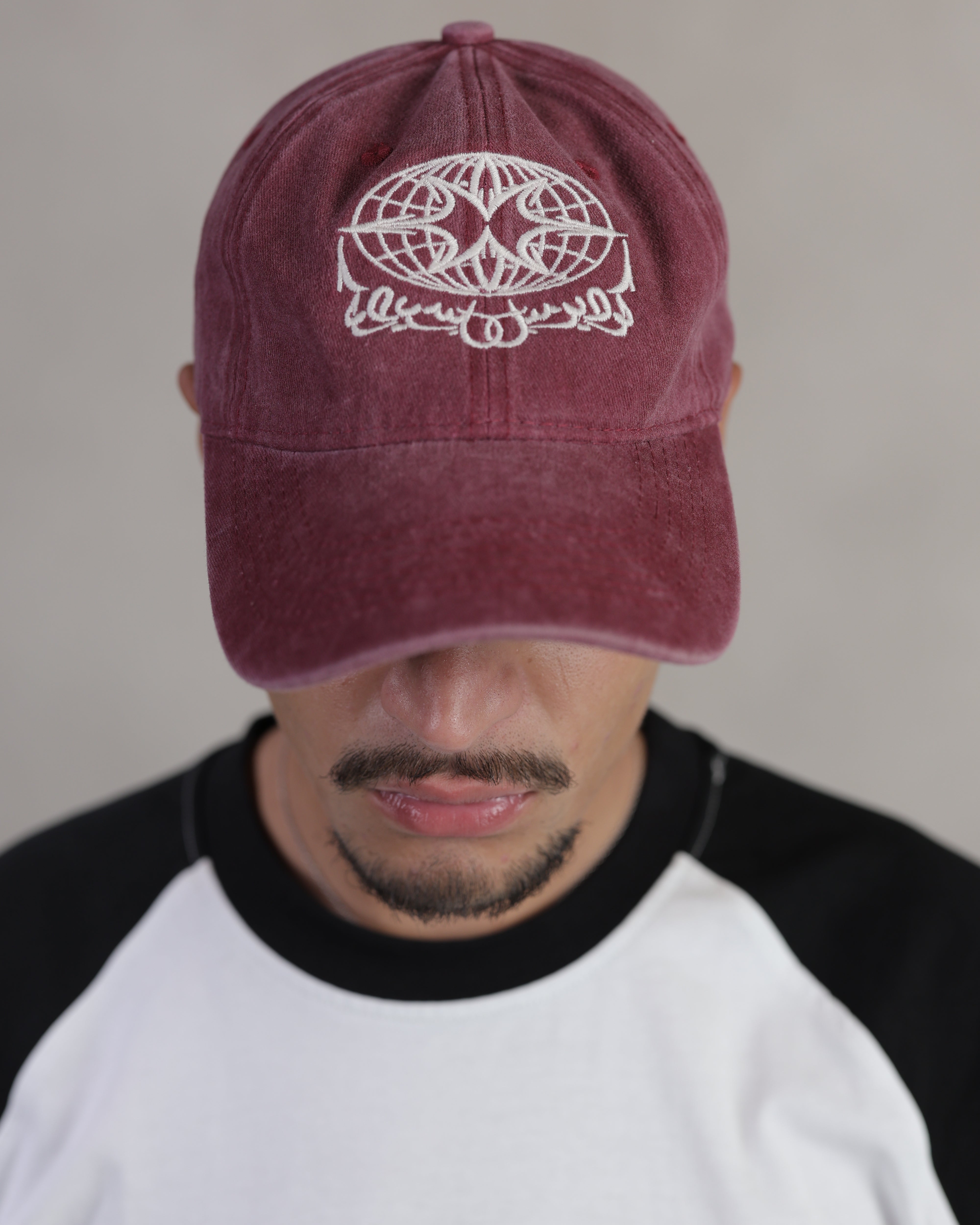 STENCIL WASHED PLUM CAP