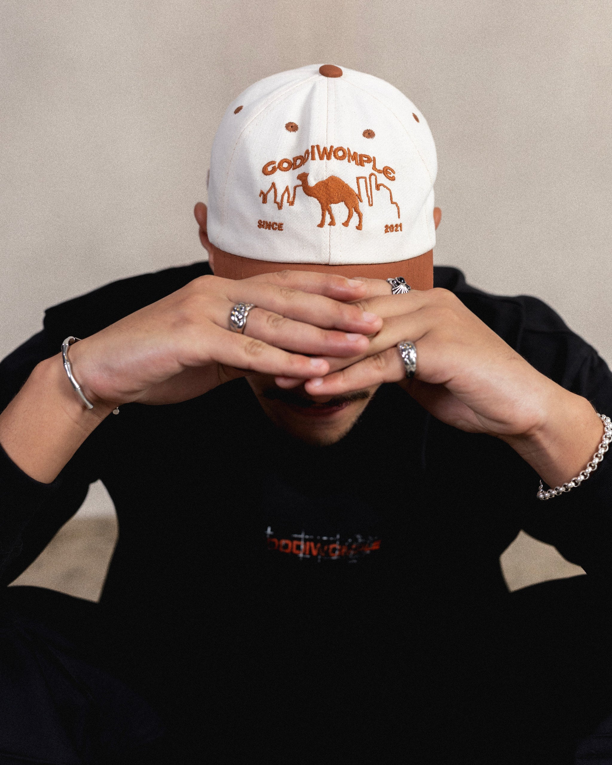 SAHARA 2-TONE BROWN/WHITE CAP