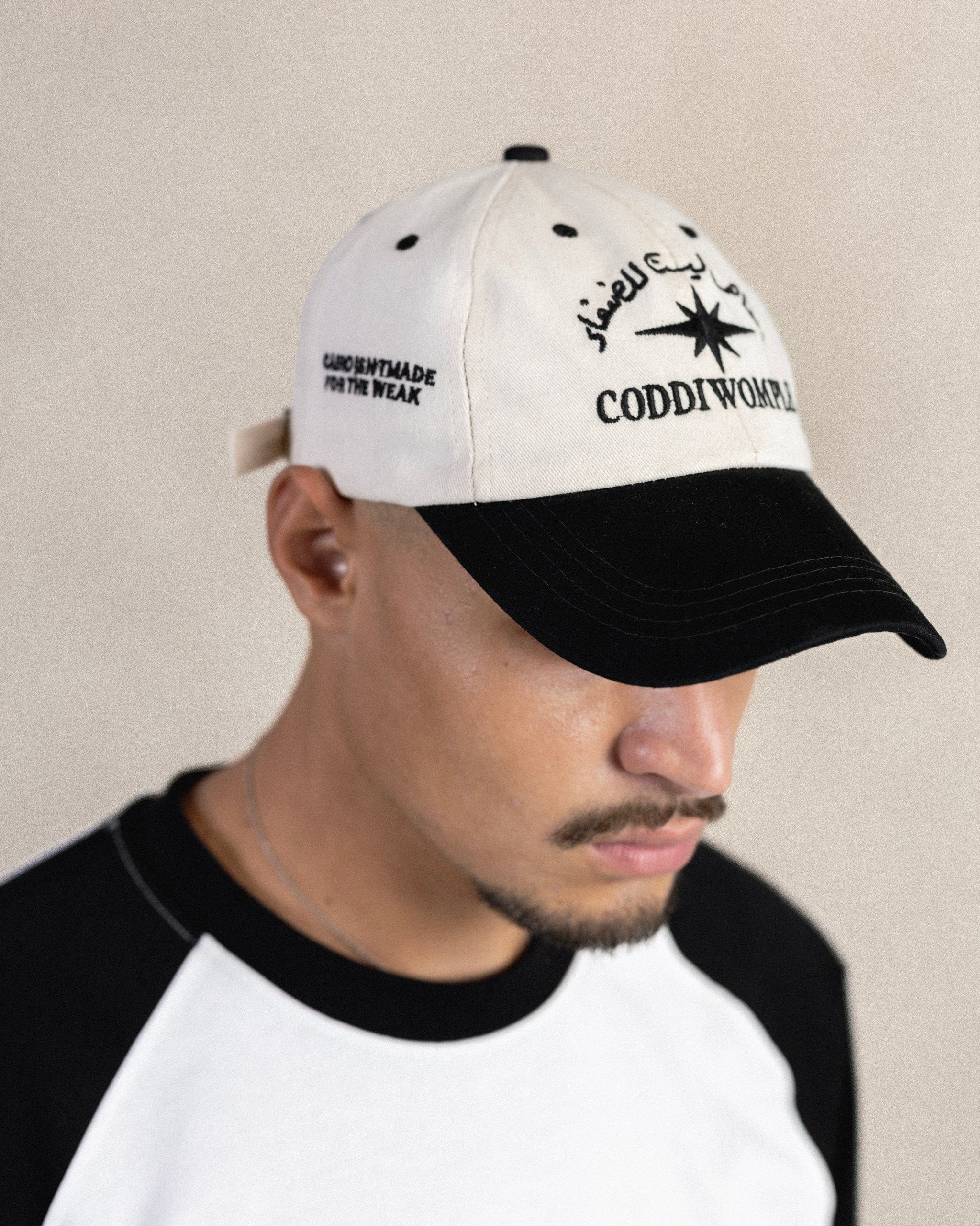 QAHERA 2-TONE BLACK/WHITE CAP
