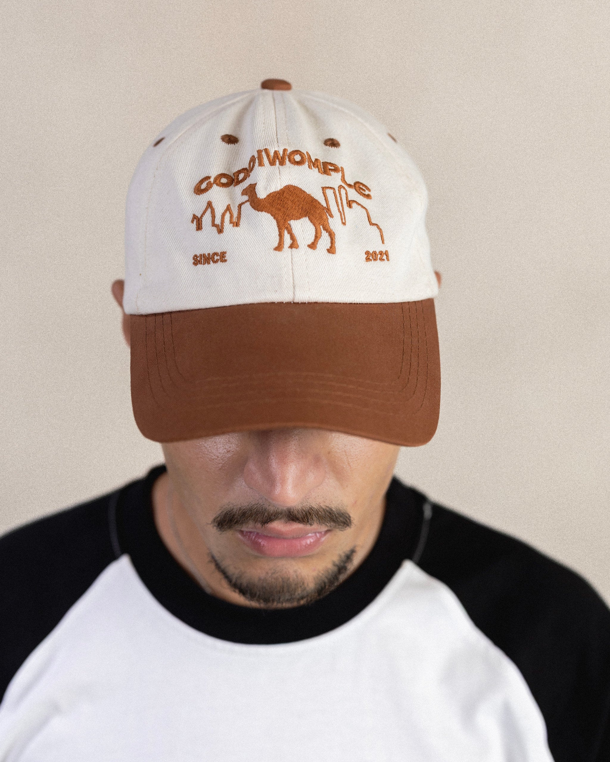 SAHARA 2-TONE BROWN/WHITE CAP