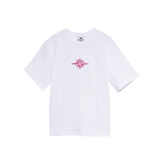 GLOBE WHITE+PINK TEE