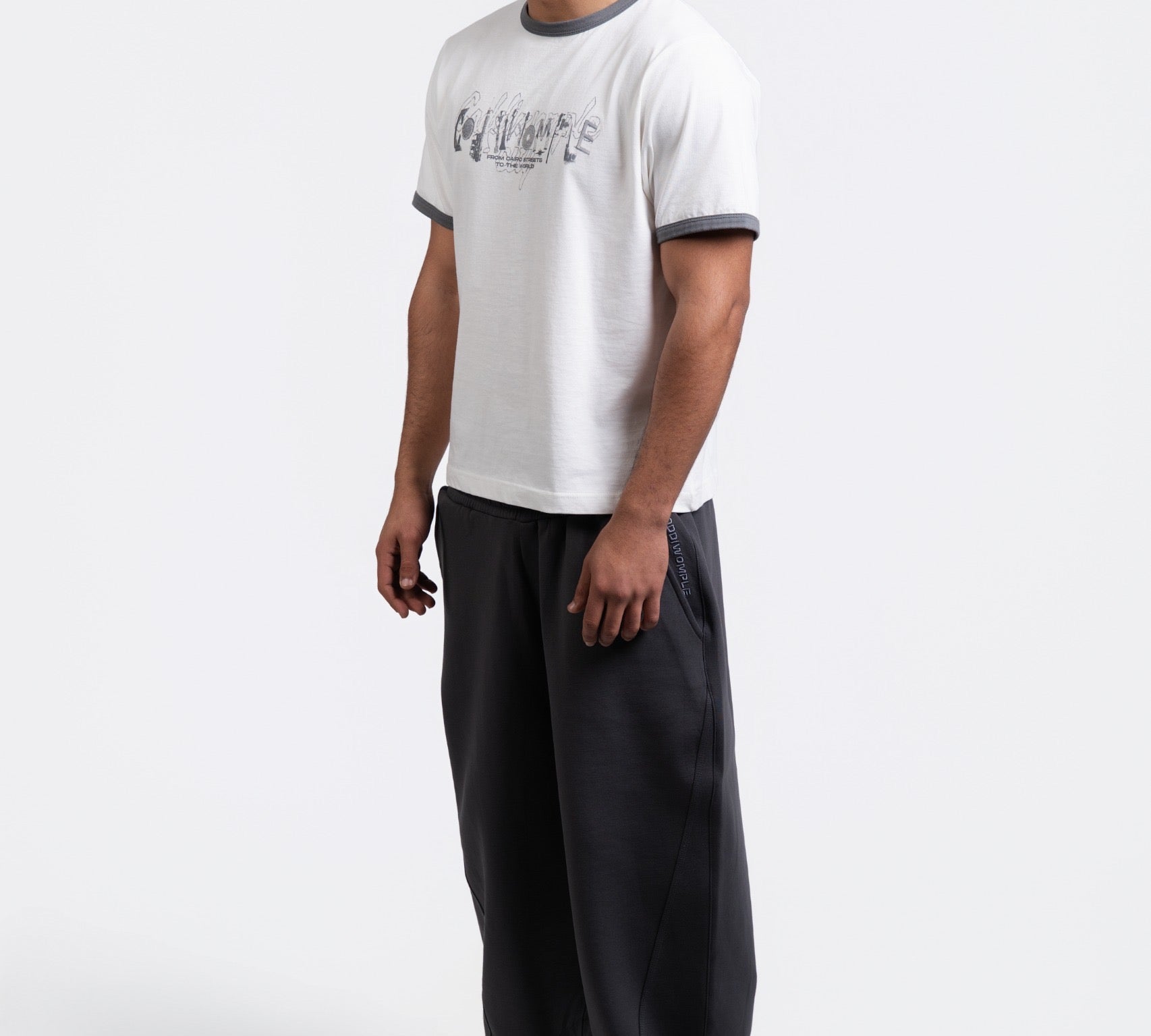 CITY WHITE RINGER TEE