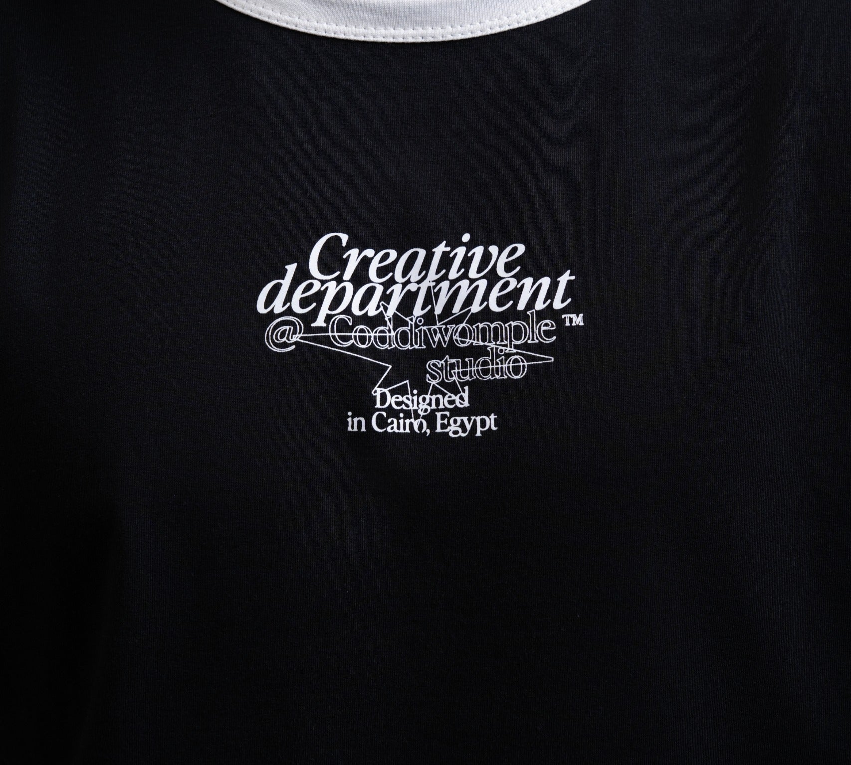 CREATIVE DEPT. BLACK RINGER TEE