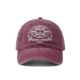 STENCIL WASHED PLUM CAP