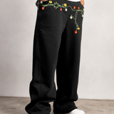FLOWERS BLACK SWEATPANTS