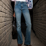 CODDIWOMPLE FLARED BLUE WOMEN JEANS