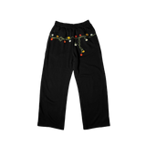 FLOWERS BLACK SWEATPANTS