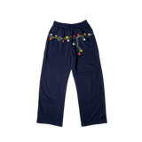FLOWERS NAVY SWEATPANTS