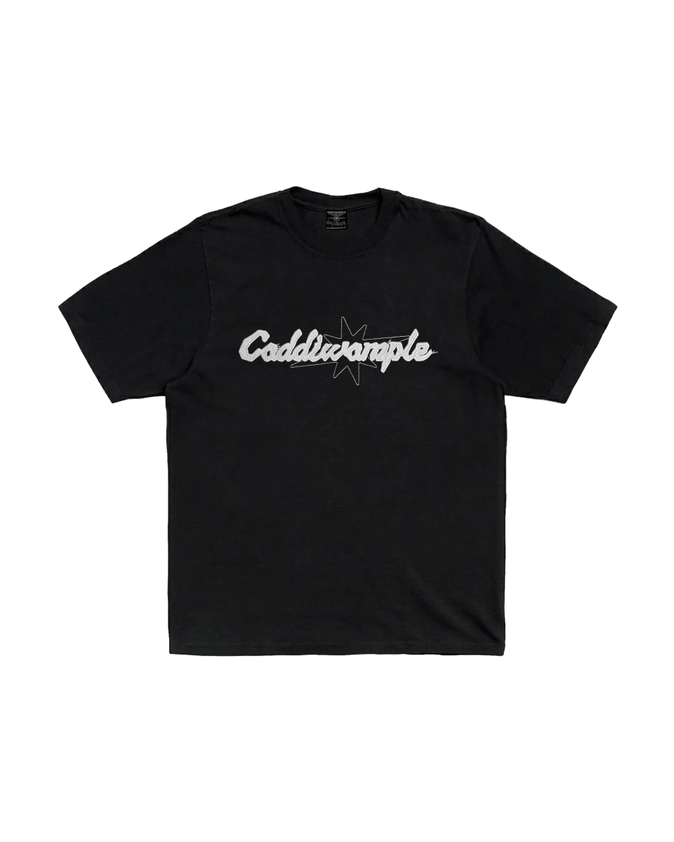 APPLIQUE BLACK TEE - CODDIWOMPLE