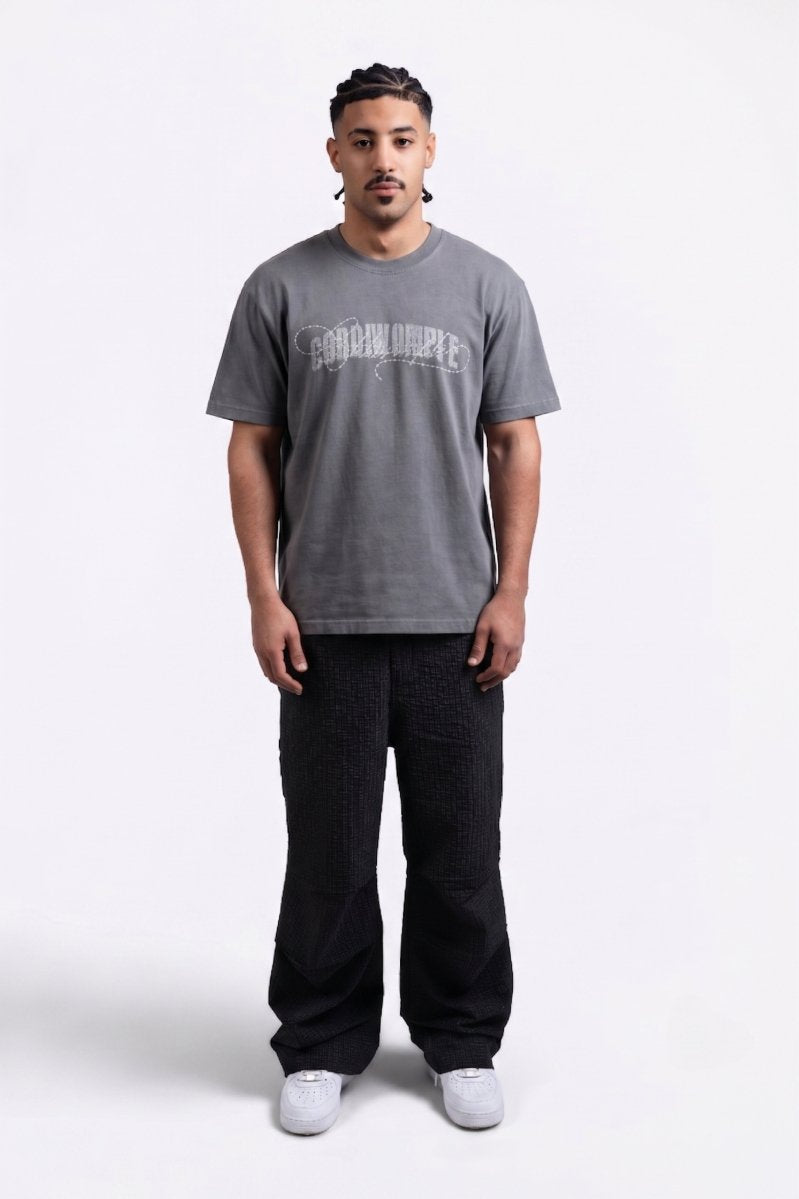 BARBED GRAY TEE - CODDIWOMPLE