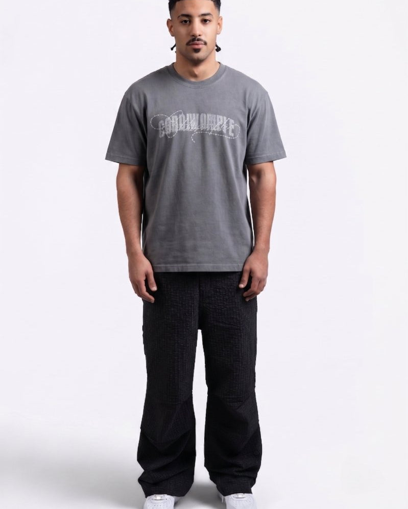 BARBED GRAY TEE - CODDIWOMPLE