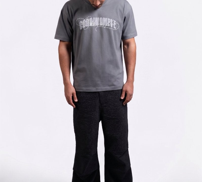 BARBED GRAY TEE - CODDIWOMPLE