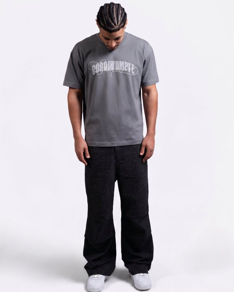BARBED GRAY TEE - CODDIWOMPLE