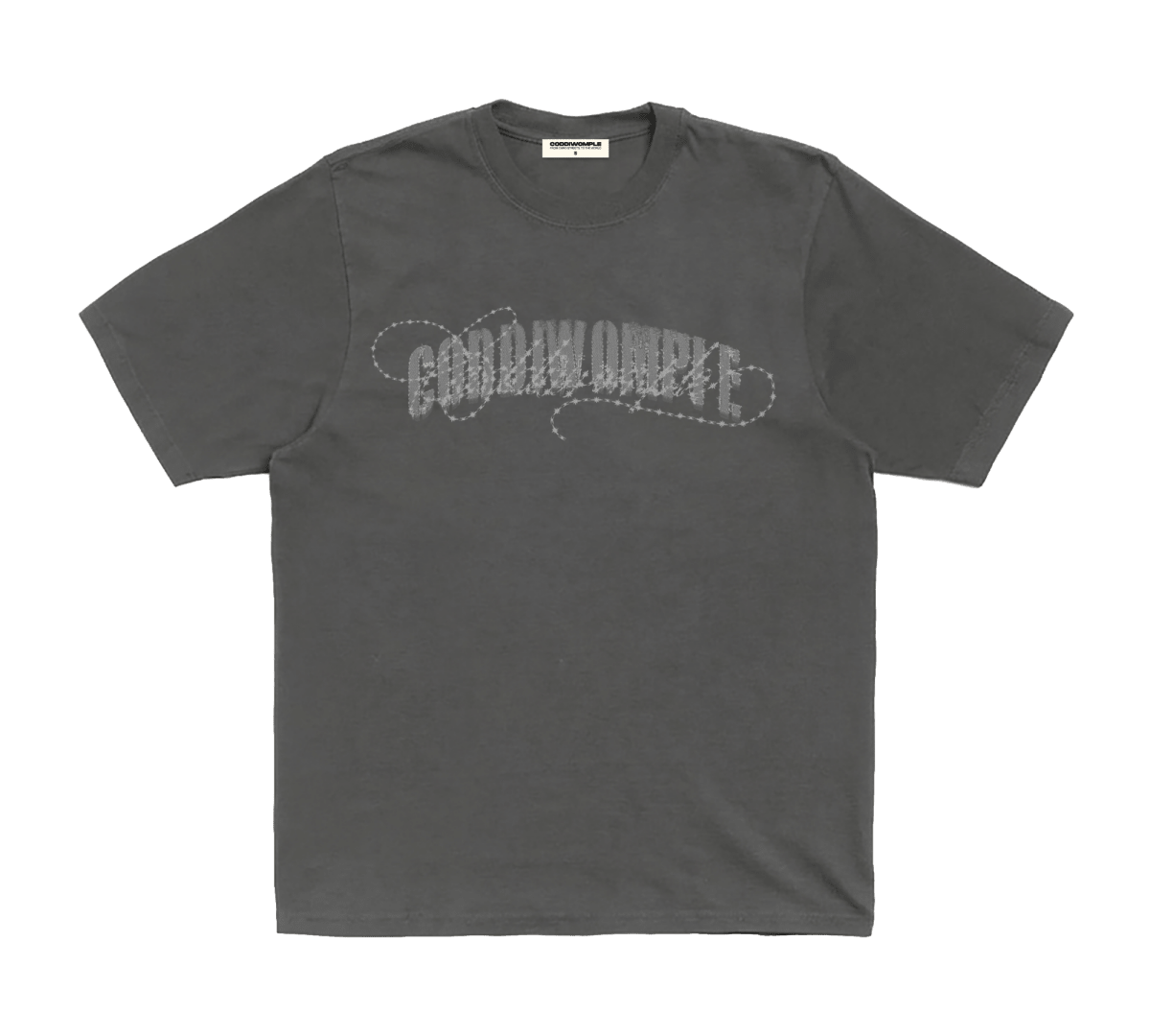 BARBED GRAY TEE - CODDIWOMPLE