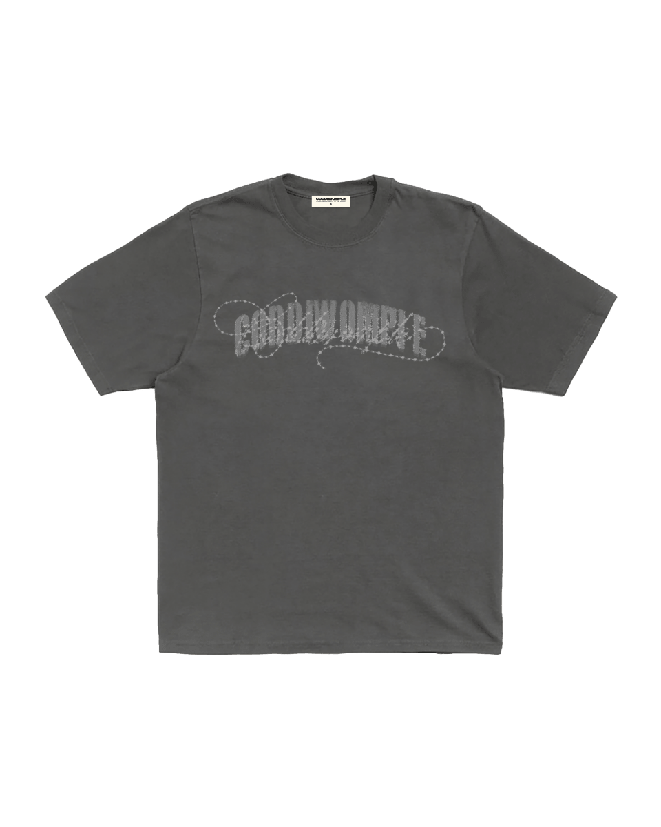 BARBED GRAY TEE - CODDIWOMPLE