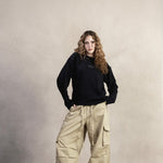 BEIGE GABARDINE CARGO PANTS - CODDIWOMPLE