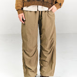 BEIGE WATERPROOF PARACHUTE PANTS - CODDIWOMPLE
