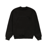 BLACK EMBOSSED CREWNECK - CODDIWOMPLE