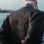 BLACK EMBOSSED CREWNECK - CODDIWOMPLE