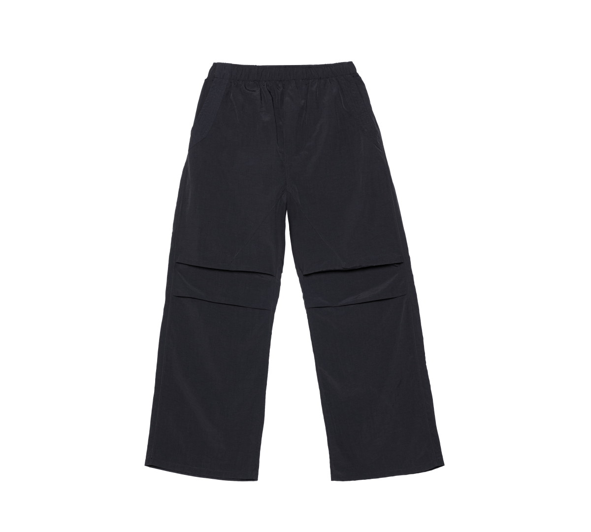 BLACK WATERPROOF PARACHUTE PANTS - CODDIWOMPLE