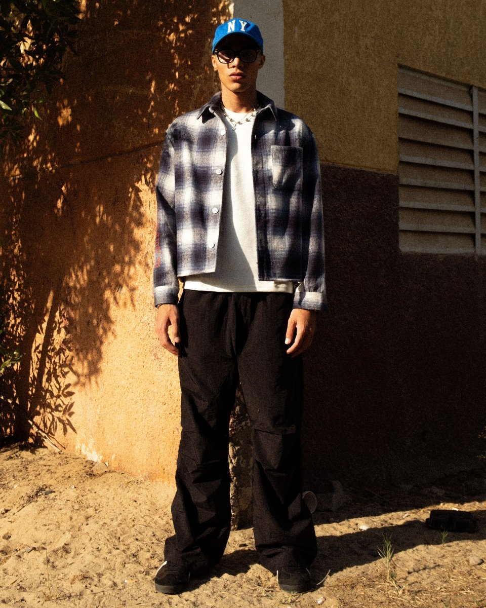 BLACK WATERPROOF PARACHUTE PANTS - CODDIWOMPLE