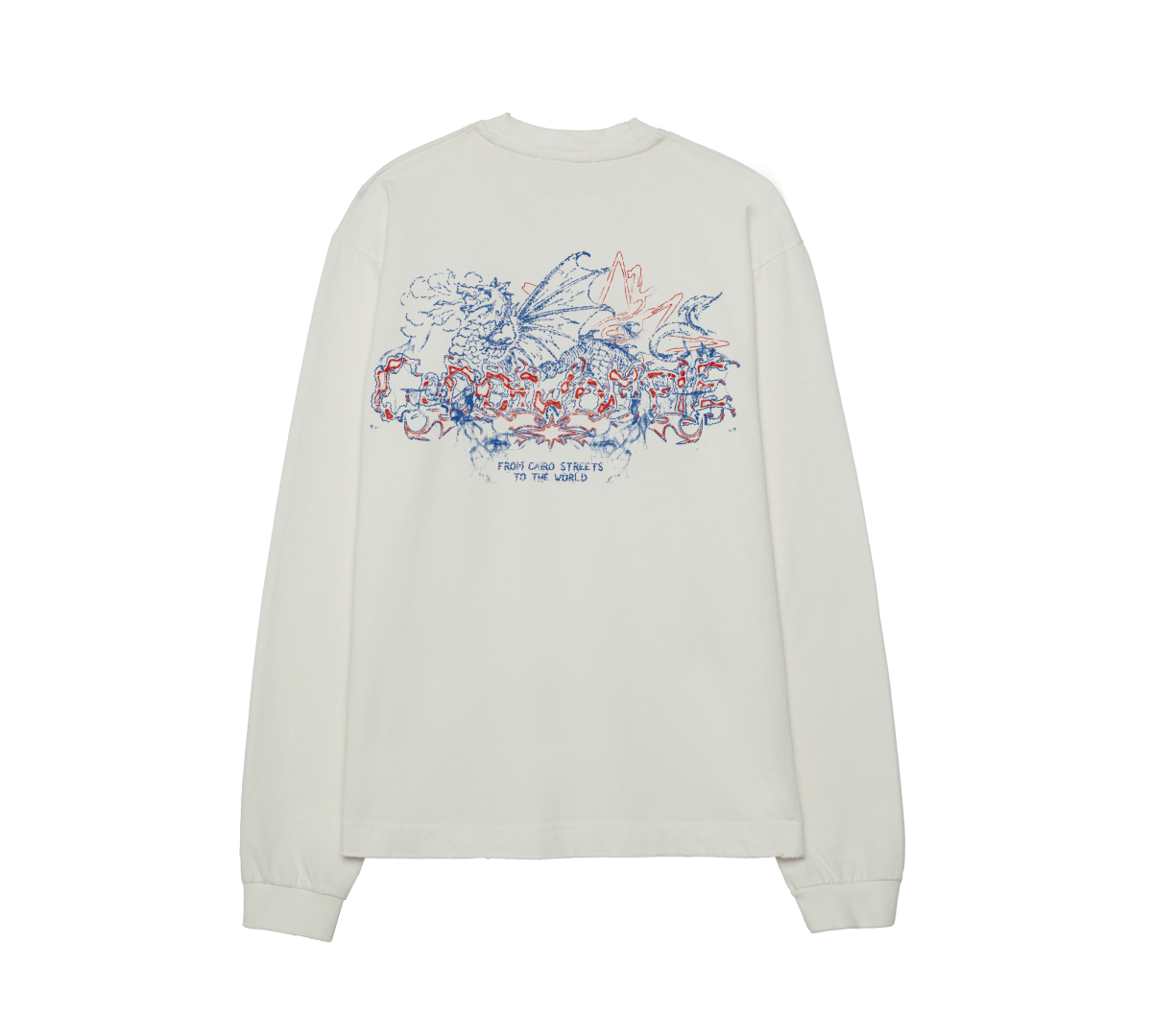BLAZE WHITE LONG SLEEVE TEE - CODDIWOMPLE