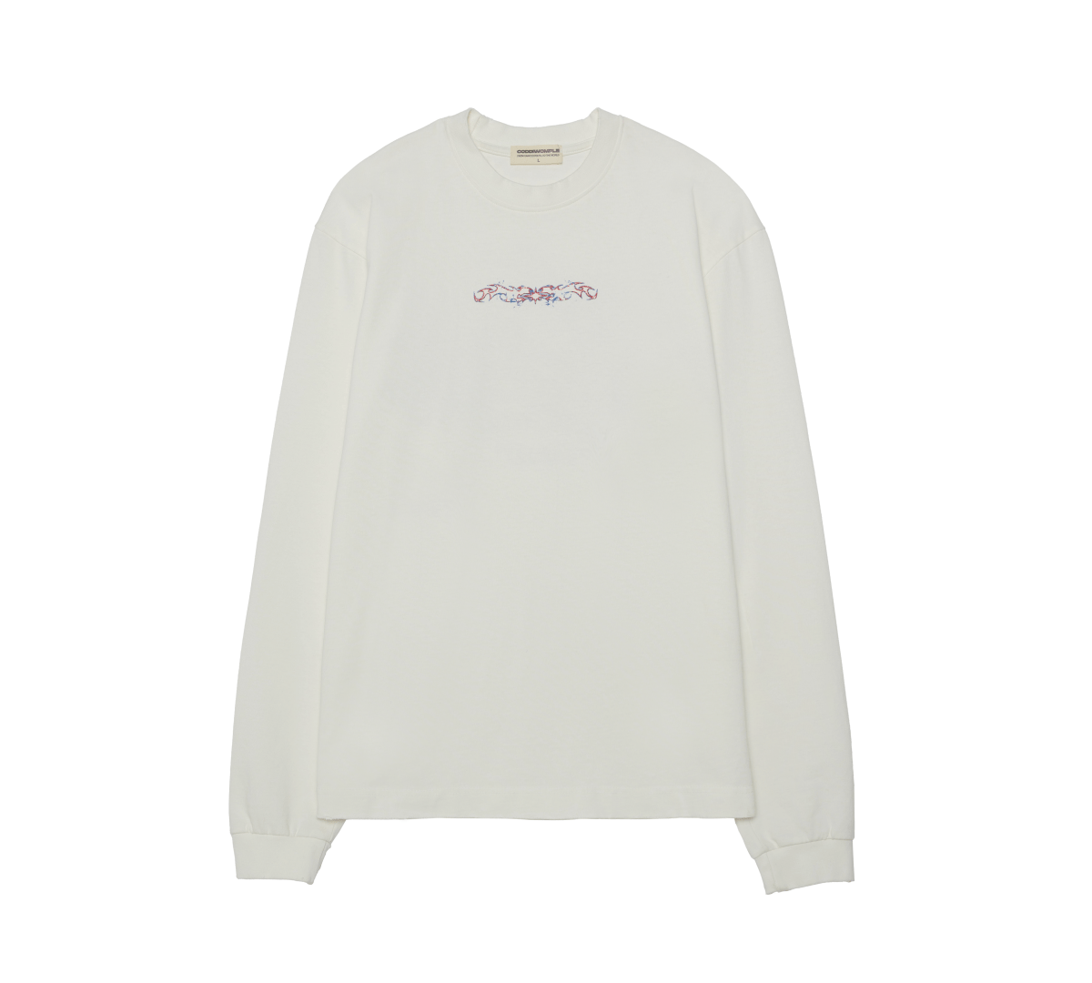 BLAZE WHITE LONG SLEEVE TEE - CODDIWOMPLE