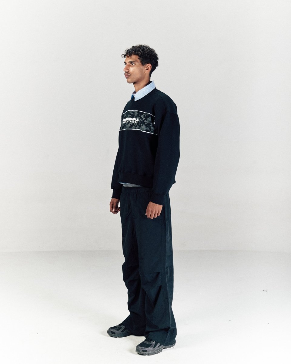 CAMO BLACK CREWNECK - CODDIWOMPLE
