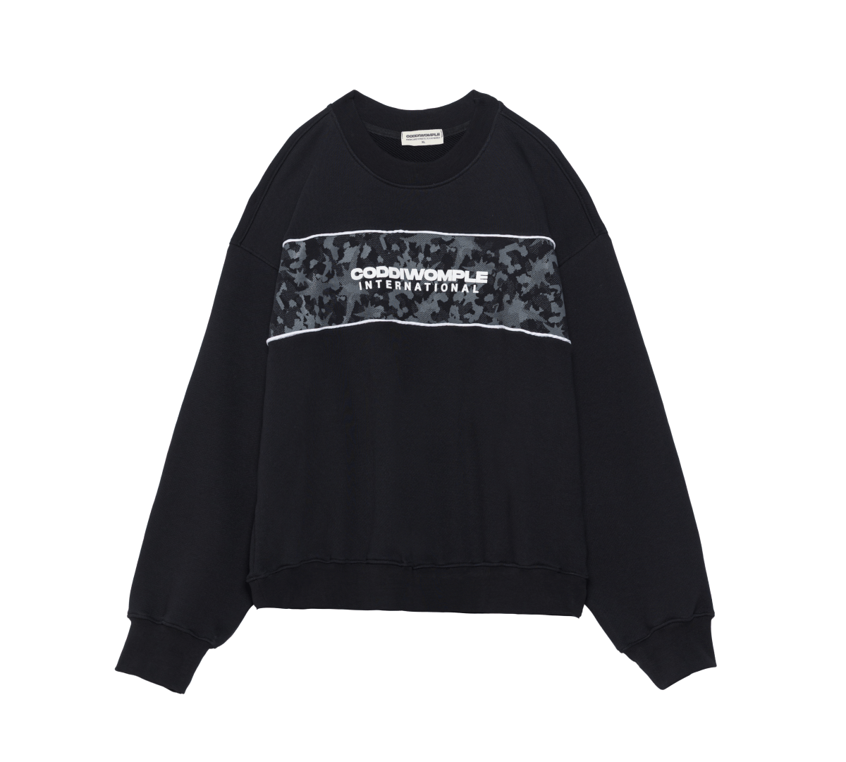 CAMO BLACK CREWNECK - CODDIWOMPLE