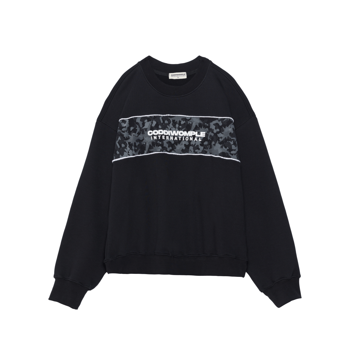 CAMO BLACK CREWNECK - CODDIWOMPLE