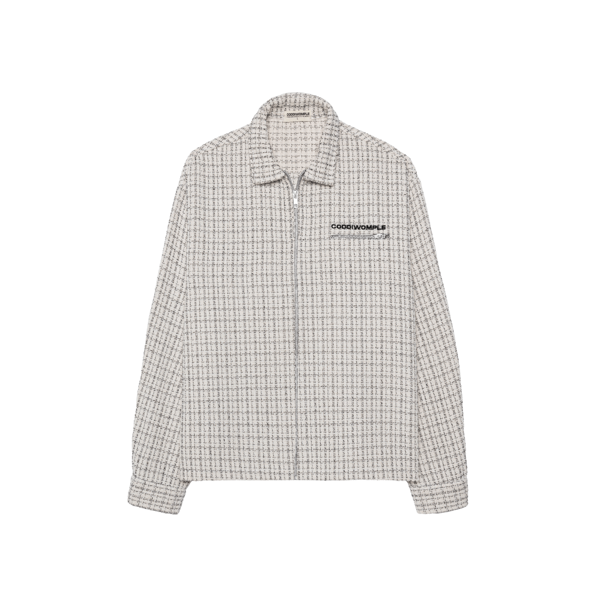 CHESSBOARD WHITE CHECKERED JACKET - CODDIWOMPLE