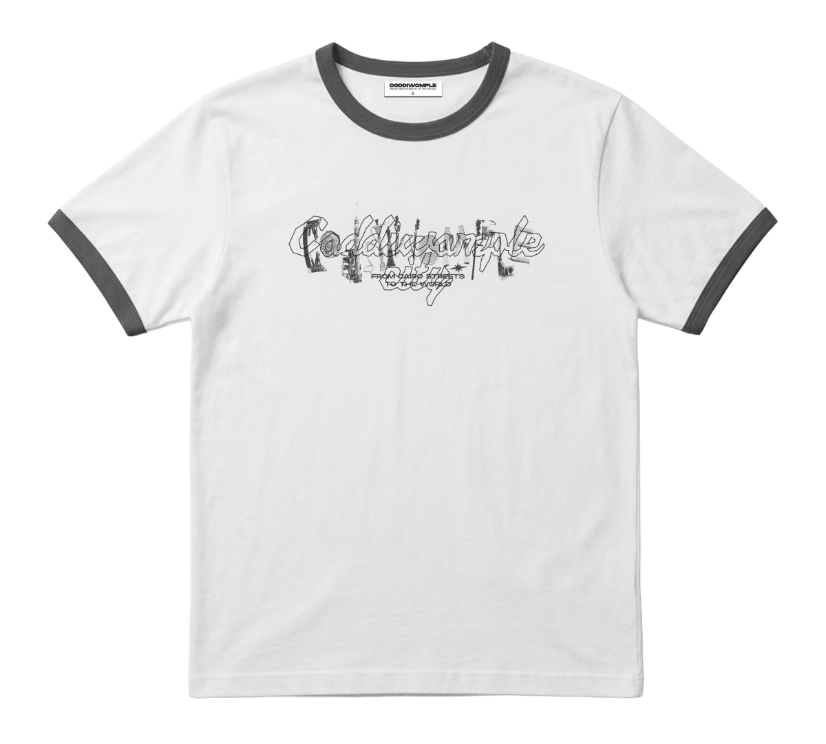 CITY WHITE RINGER TEE - CODDIWOMPLE