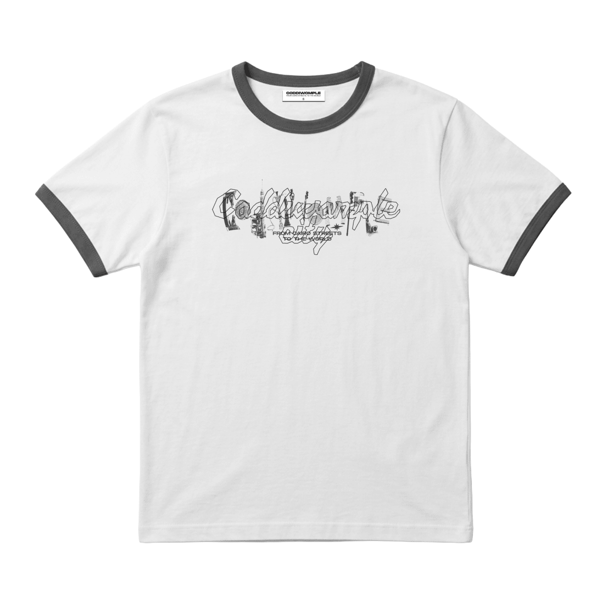 CITY WHITE RINGER TEE - CODDIWOMPLE
