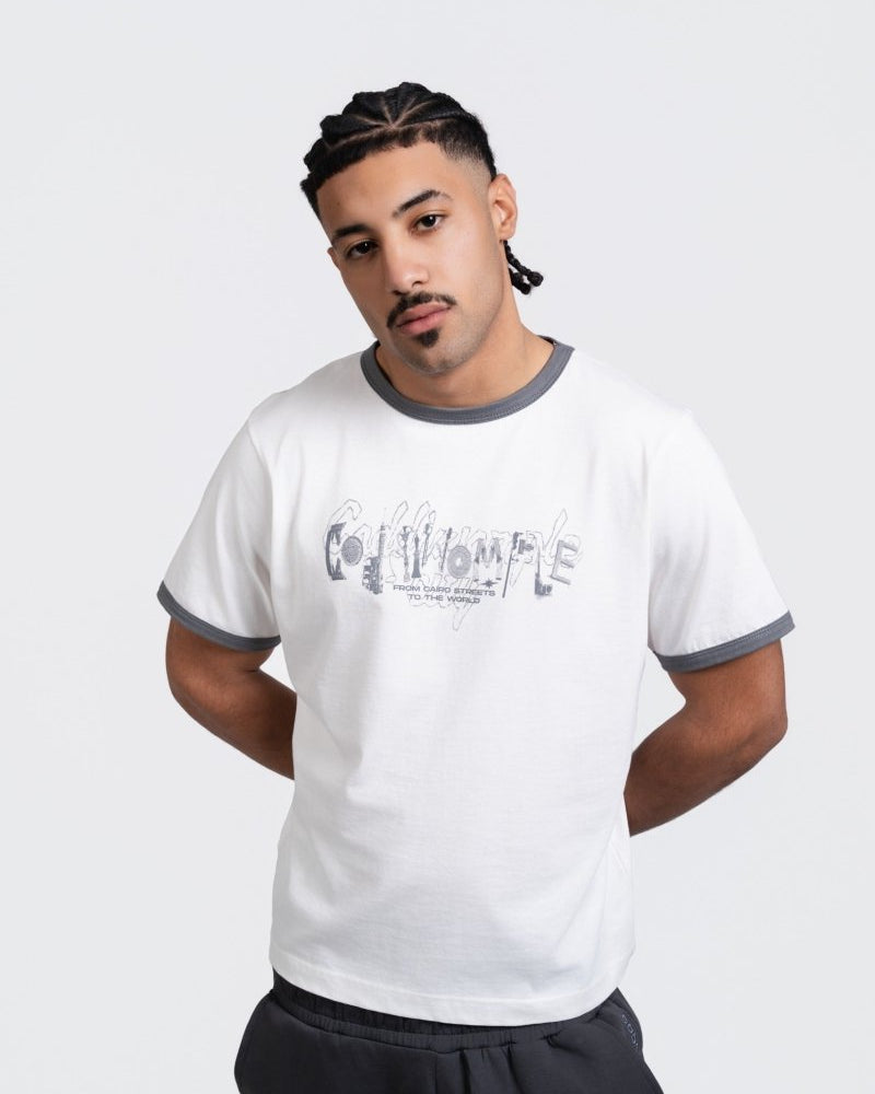 CITY WHITE RINGER TEE - CODDIWOMPLE